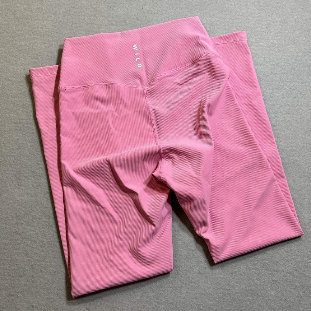 Wilo The Label Womens Small Pink Leggings Yoga Workout Athletic Stretch No Tag